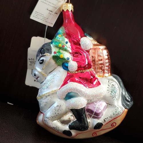 NWT Christopher Radko Carousel Santa on a Rocking Horse Christmas Ornament - Picture 2 of 4