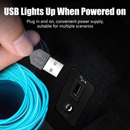 2m LED Car Auto Interior Decorative Atmosphere Light Strip Lights Lamp 5V - Picture 11 of 25