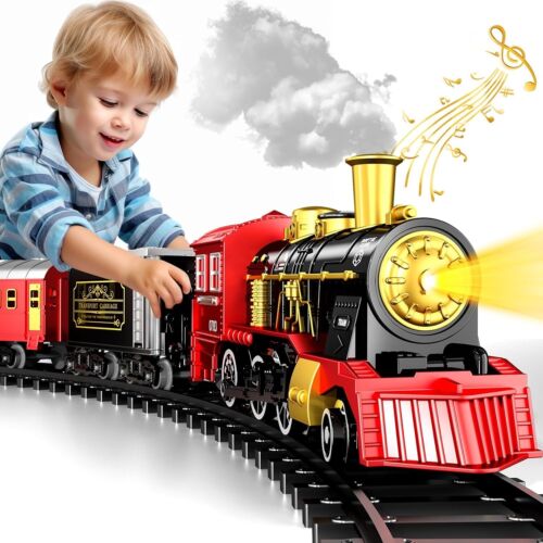 Rechargeable Battery Operated Play Train Toys with Smoke, Light&Sounds, Gift for - Picture 1 of 12