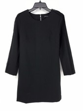 Banana Republic Dress Womens Size 6 Solid Black Long Sleeve Sheath EUC