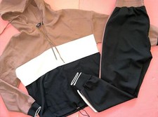 ZARA Tracksuit S JACKET S jogger pants Pink BLACK White Stripe LOUNGEWEAR SPORT