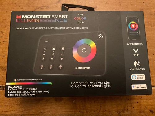 Monster Smart Robe Light Box Monster Smart IlluminEssence WIFI Remote for RF Controlled Lights MML ...