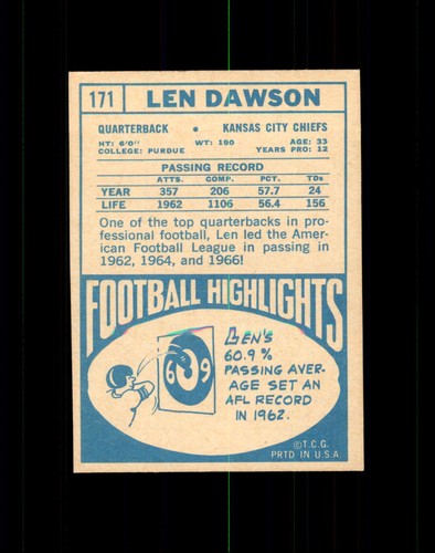 1968 Topps Football Set Break, Higher grade cards, U-Pick 1 - 219 - Picture 298 of 386
