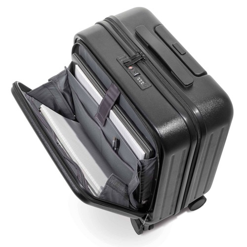 Cabin Size Luggage 18" 2 x Laptop Compartments Dual TSA Lock, USB & 360° Wheels - Picture 9 of 15