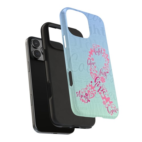 Custodie per telefoni resistenti contro il cancro al seno - design nastro rosa di supporto, cancro, regalo - Foto 12 di 107