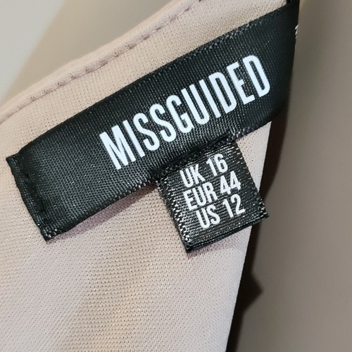 Missguided Womens 12 Blush Pink Satin Drape Neck Mini Slip Dress Ruched Sides - Picture 6 of 12