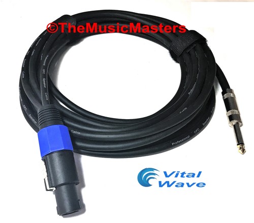 (2) 25ft 14ga Speakon to 1/4" Male Plug SPEAKER CABLE WIRE PA DJ Pro Audio VWLTW - Picture 2 of 7