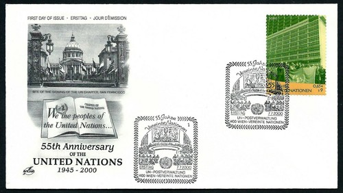 UNITED NATIONS NY # 779-781, SET OF 9 FDC COVERS - 55th ANNIVERSARY OF UN 2000 - Picture 9 of 10