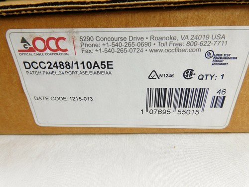 Cat5e Patch Panel DCC2488/110A5E OCC 24 Port - NEW IN BOX - QUANTITY OF 5 - Afbeelding 4 van 11