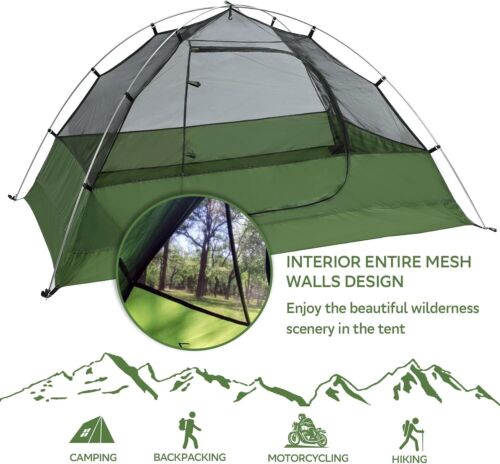 Ultralight Backpacking Tent - Waterproof 2-Person Easy Setup for Hiking - Picture 2 of 35