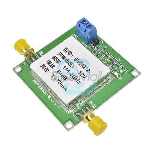 1MHz-2GHz 64dB Wzmocnienie LNA RF Moduł Szerokopasmowy niski poziom hałasu Płyta HF VHF UHF - Zdjęcie 1 z 7