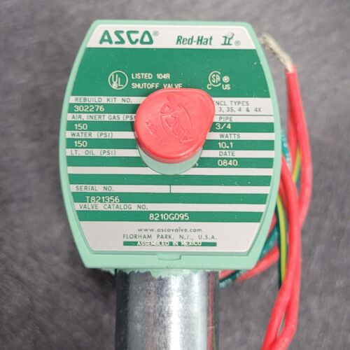 ASCO 8210G095 Solenoid Valve 3/4'' 480V 2 Way N.C. - Picture 2 of 6