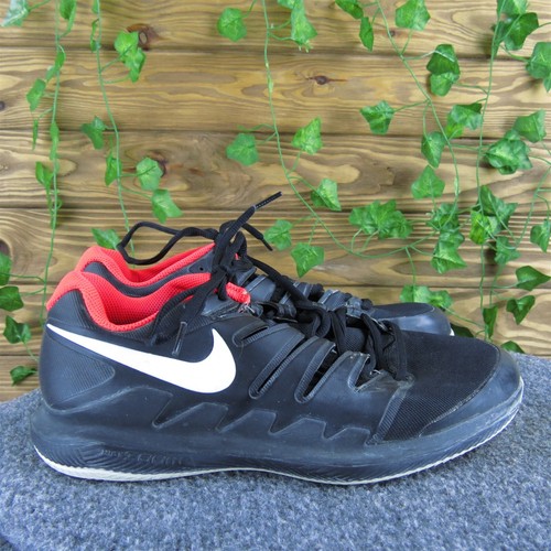 Nike Hombres Air Zoom Vapor X Cancha de Césped Tenis Federer Zapatilla Negra Sintética 8 - Imagen 4 de 7