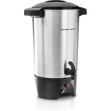 45 Cup Coffee Urn and Hot Beverage Dispenser Fast Brewing Aluminum Silver New