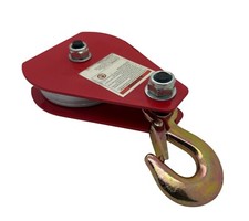 4'' Aluminum Sheave Block W/ Hook 1-1/2 Ton Capacity Wire Rope Snatch Rigging