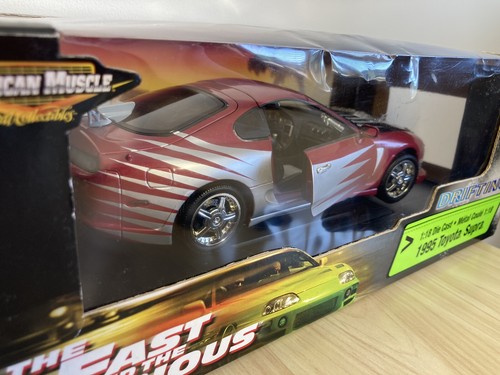 Toyota Supra 1995 ERTL Rápido y Furioso escala 1/18 raro en caja Drifting - Imagen 7 de 10