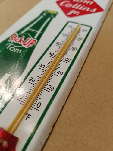 Vintage Glass Thermometer Tom's Collin Jr.  No porcelain merchandise souvenir - Picture 10 of 11
