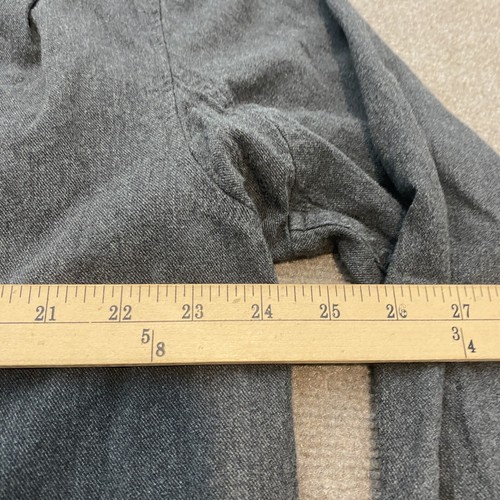Duluth Trading Flannel Shirt Mens Large Dark Gray Long Sleeve Button Relaxed - Picture 9 of 11