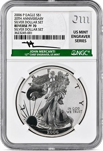 Photo of a 2006-P American Silver Eagle from an eBay listing that sold on Jul 19, 2026