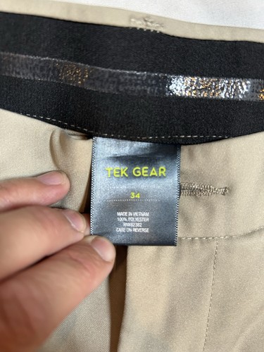 Tek Gear Size 34 Golf Shorts Khaki Very Good Condition - Picture 4 of 6