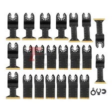 22 PCS Titanium Oscillating Multi Tool Blades Kit for Metal & Wood