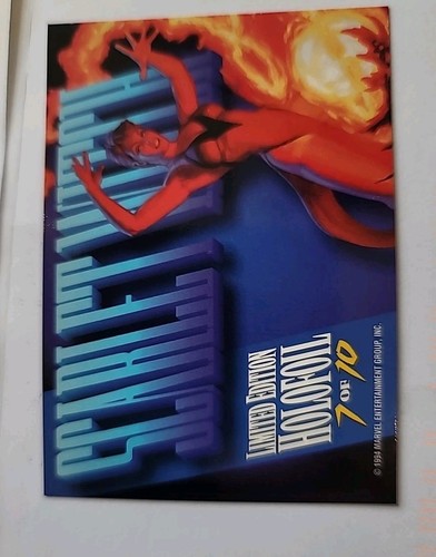 1993 Marvel Masterpiece Limited Edition Silver HOLOFOIL Scarlet Witch 7 Card - Picture 6 of 6