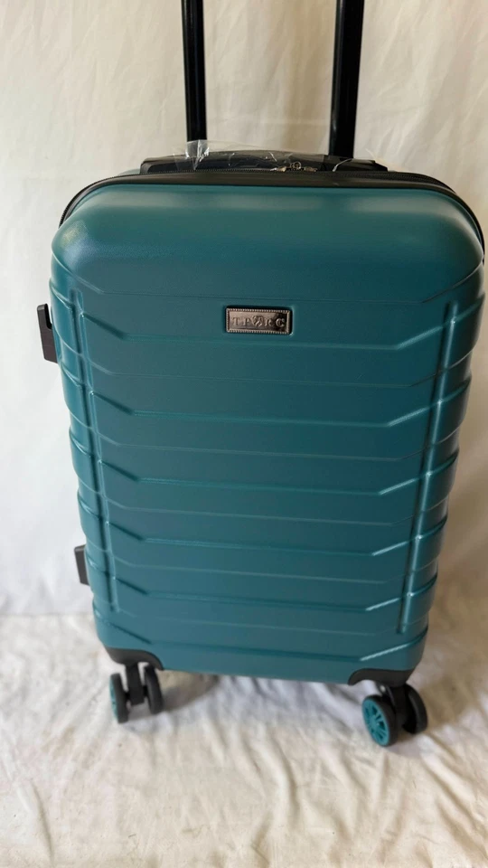 全新 TRAVELERS CLUB Madison 硬质行李箱 Teal 20 英寸 随身携带可扩展行李箱 — 第 3/4 张图片