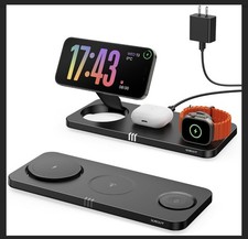 3-in-1 MagSafe Wireless Charging Station for iPhone, Apple Watch, AirPods