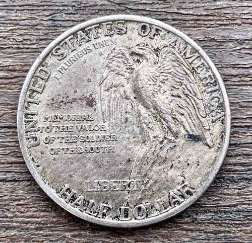 1925 Stone Mountain Silver Commemorative Half Dollar - Picture 3 of 4