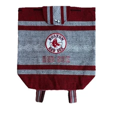 MLB Boston RED SOX Backpack Mexican Knit Aztec Woven Cinch bag