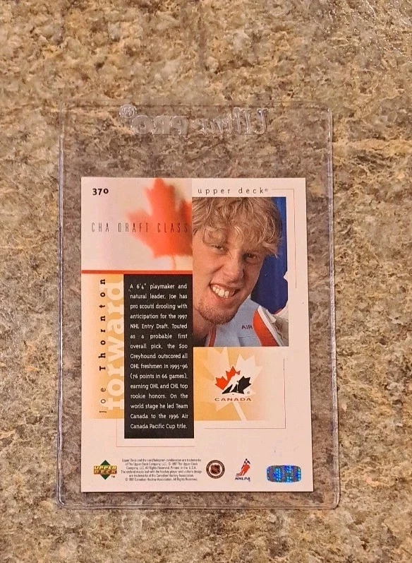 (3) Joe Thornton 1997-98 Upper Deck Rookie Card RC 1998-99 Score Pacific HOF - Image 3 of 4