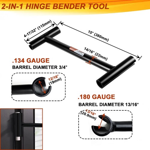 Heavy-Duty .134 & .180 Gauge Commercial Door Hinge Adjustment Tool with Door ... - Picture 2 of 6