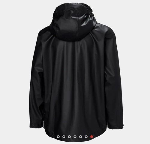 Helly Hansen Juniors Moss Rain Jacket Black Size 8 - Waterproof Hooded Coat NWT - Picture 4 of 8