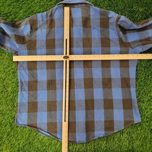 Vintage Field-Master Plaid Western Shirt XL 17.5 26x28 Baggy - Picture 5 of 13