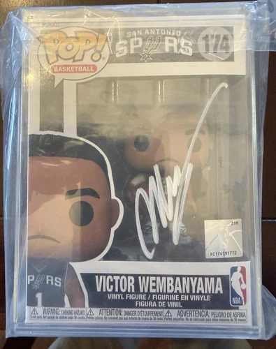 VICTOR WEMBANYAMA Signed Spurs San Antonio NBA WS Funko POP! #174 Basketball COA