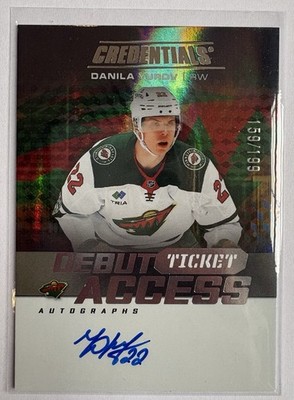 2025-26 UD Credentials DANILA YUROV Debut Ticket Access Auto /199