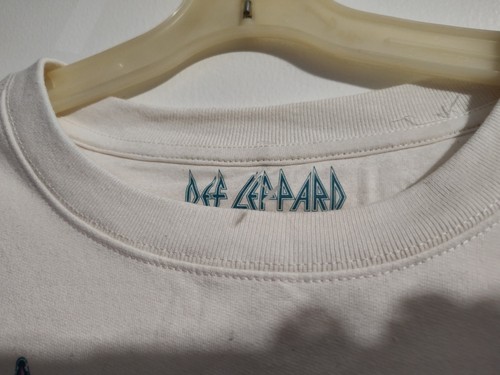 Def Leppard-Licencia Para Mujer Talla XL-Beige-Sudadera Polar Suave Cuello Redondo-NUEVA - Imagen 6 de 7