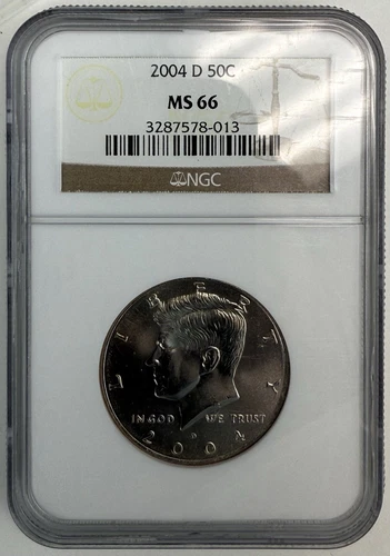 STUNNING NGC SUPERB GEM MS66 BLAST WHITE 2004-D NGC MS66 KENNEDY HALVE DOLLAR
