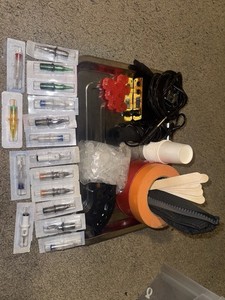 Dynamic Adjustable Tattoo Kit Power Supply Ink Needles Cups