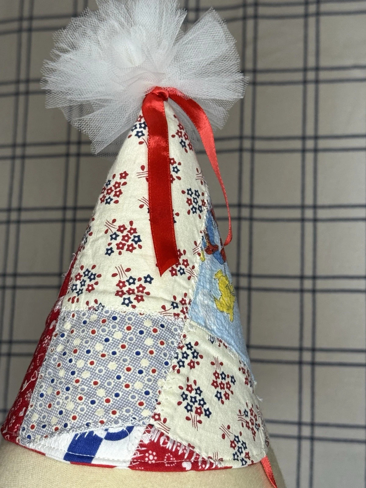 Vintage Handmade Patchwork Unique Holiday Party Hat One Of A Kind Baby Toddler