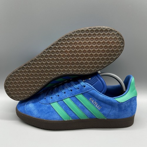 2017 Adidas Original Gazelle BB2755 Bern Blue Core Green Mens Uk 8 Terraces - Picture 6 of 8