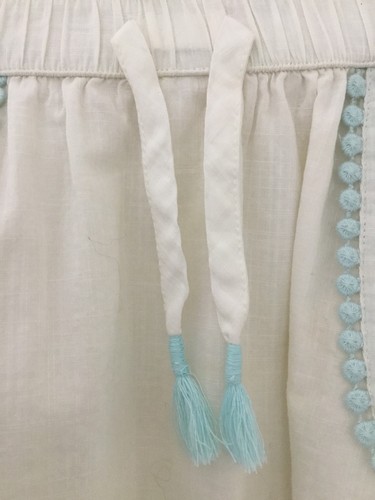 Gap Kids Girls White Skirt With Light Blue Tassels, Size S, Excellent Condition - Picture 2 of 5