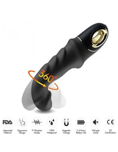 ARMONY - JOYBLADE DILDO VIBRADOR ROTADOR NEGRO - Imagen 3 de 5