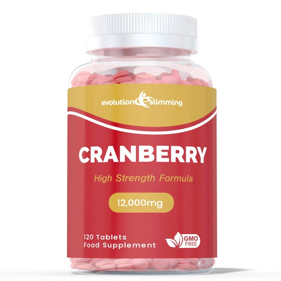 EVOLUTION SLIMMING Cranberry 12,000mg Tablets - High Strength