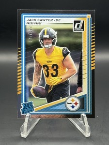 2025 Donruss Football Jack Sawyer Rated Rookie Silver Press Proof /199 Steelers