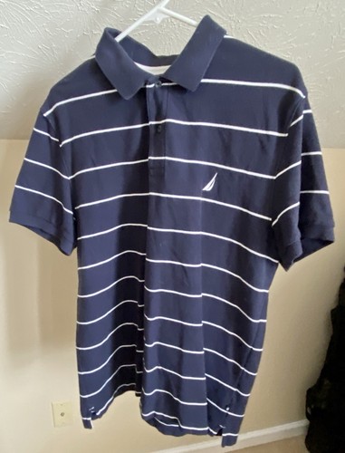 Nautica Performance Deck Polo, Size L, Navy Striped - Bild 1 von 8
