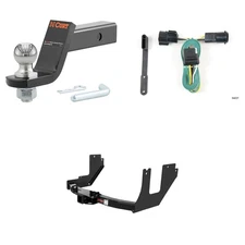 CURT Class 3 Tow Package Trailer Hitch, Wiring, Ball Mount - 13357, 56031, 45856