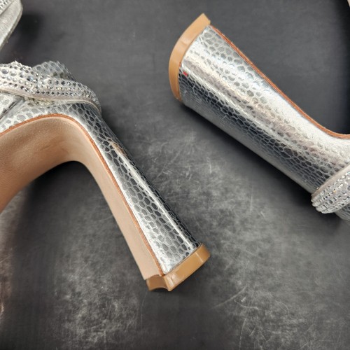 Antonio Melani Sandalen mit Absatz 6,5 Silber Strass Schlange Ninna Hochzeit Neu 130 $ - Bild 14 von 15