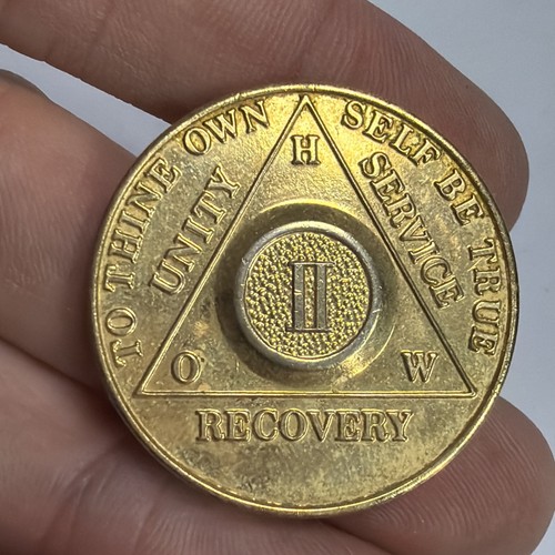Lot of 9 Alcoholics Anonymous AA Tokens Recovery Sobriety Chips Coins Medallion - Picture 8 of 19