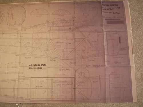 Colin Bond Plans of the Piper Super Cub a quarter scale model of 108" wingspan - Picture 2 of 4